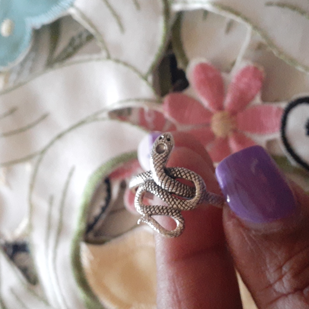 .925 Sterling Silver Snake Ring